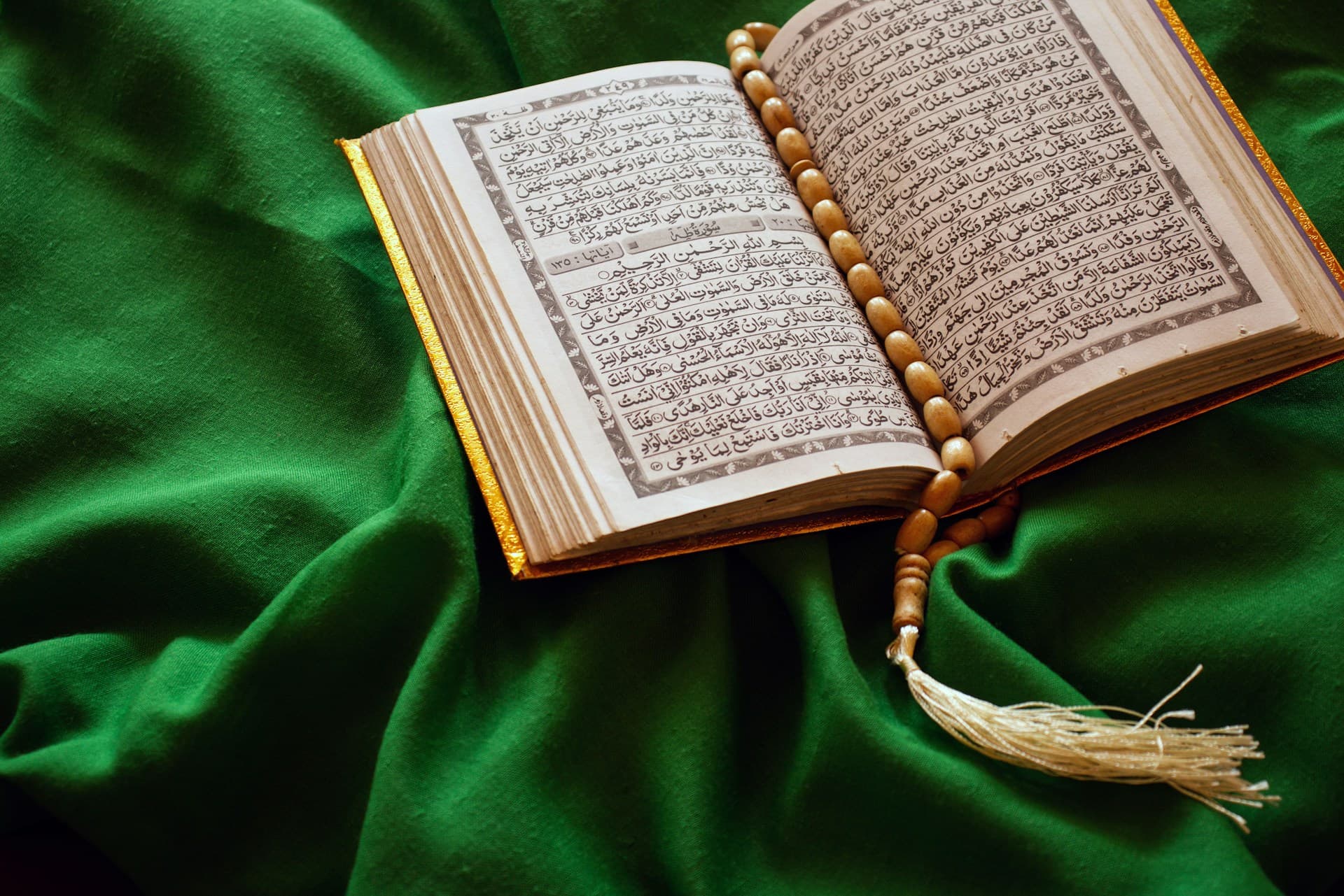 Quran open for a guided reading lesson