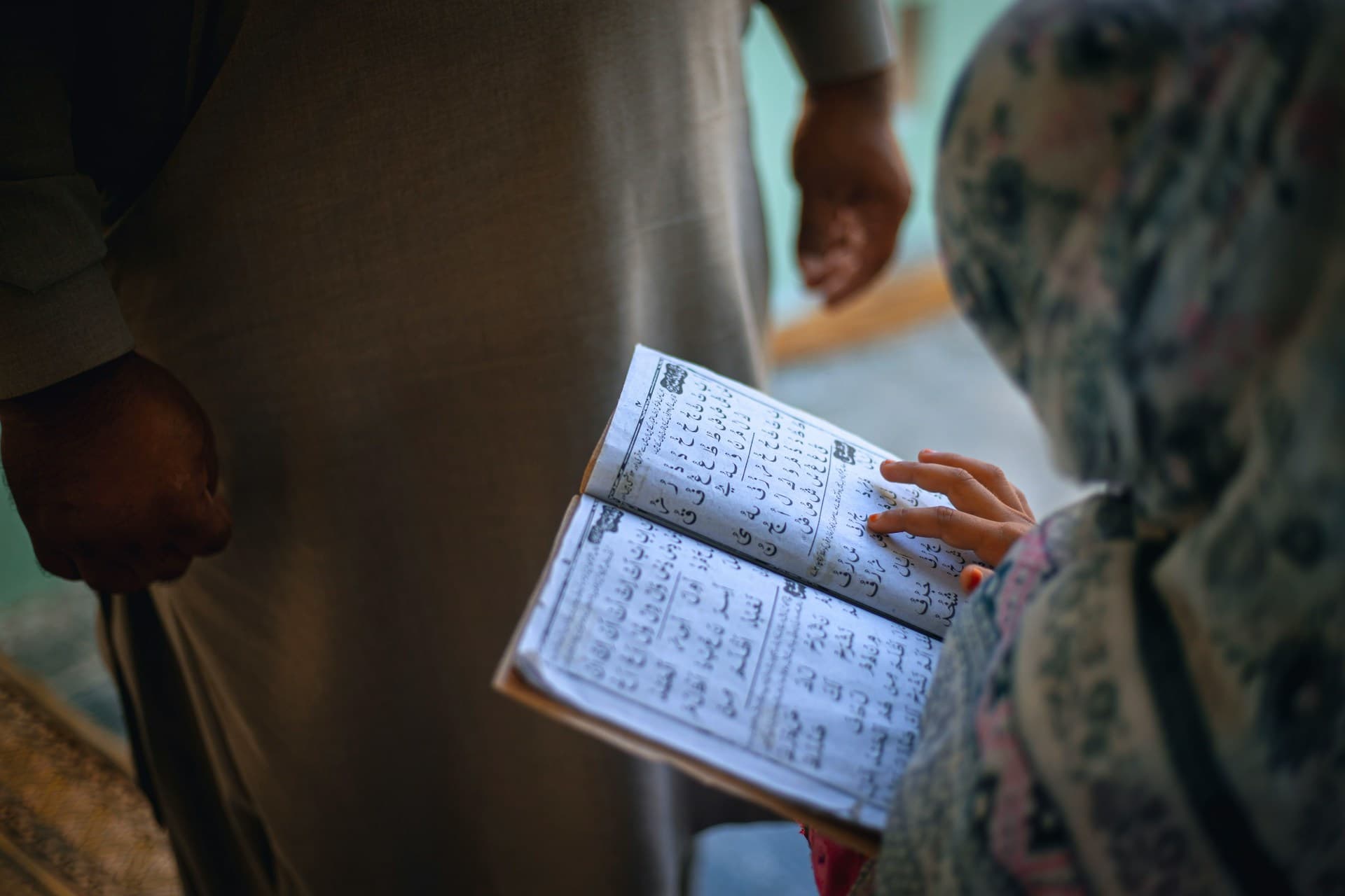 Open Quran prepared for a Tajweed lesson